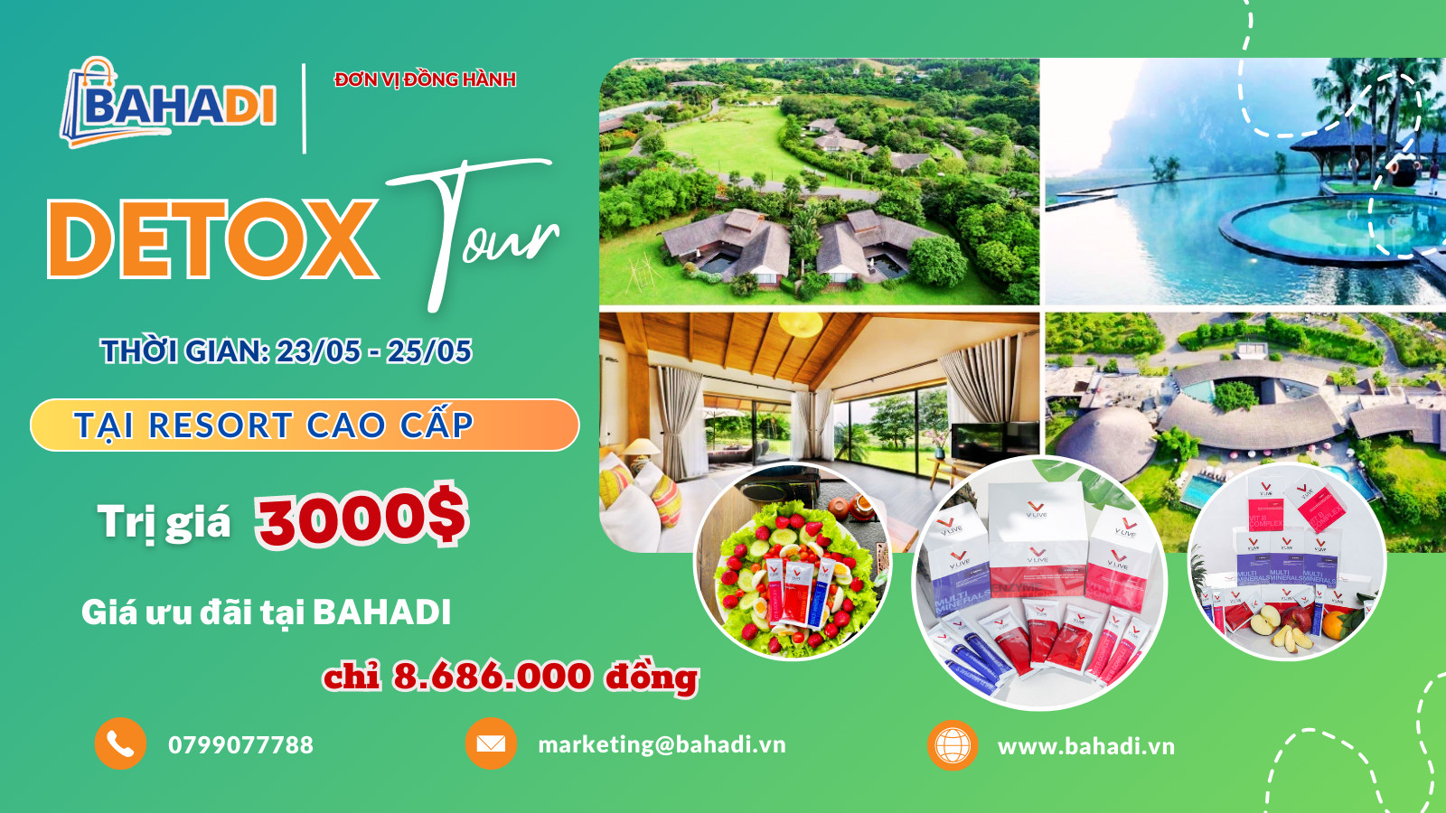 V DETOX TOUR: “HÀNH TRÌNH TÁI TẠO CUỘC SỐNG MỚI”