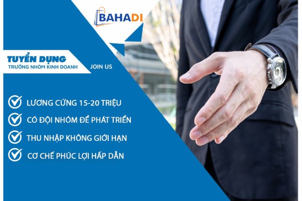 [TUYỂN GẤP] Trưởng nhóm kinh doanh lương 15-20 triệu